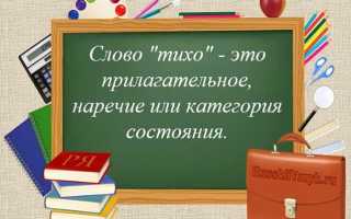 Море было тихо какая часть речи